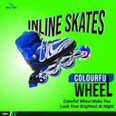 حذاء تزلج للاطفال مقاس (M) جاسبو - أزرق Jaspo Skates Shoes Sparkle Inline Skates - SW1hZ2U6OTIzNDk4