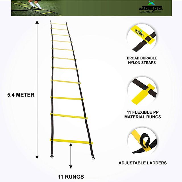 سلم تمارين رياضية 5.4 متر جاسبو Jaspo Adjustable Agility Ladder - SW1hZ2U6OTIyODk2