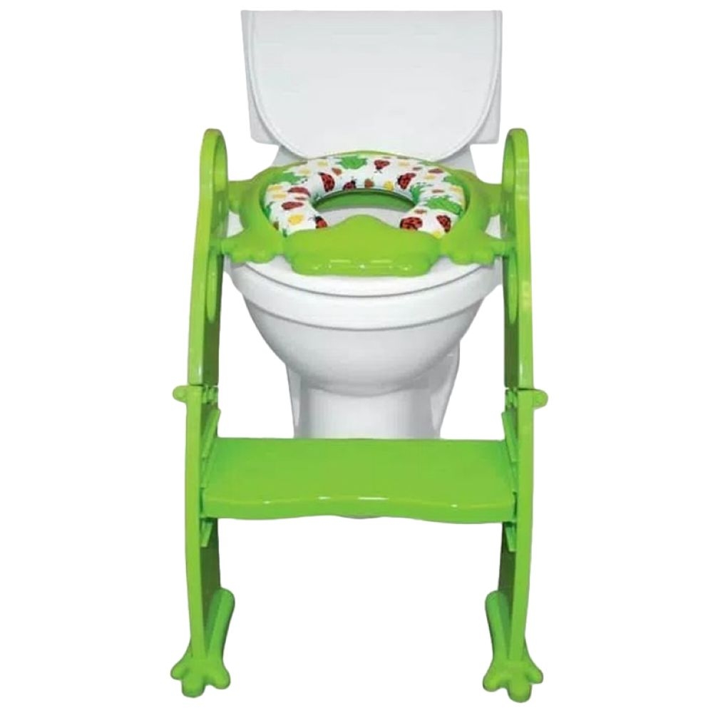 كرسي نونية مع سلم للأطفال كاريبو ضفدع أخضر Karibu Frog shape Cushion Potty seat with Ladder
