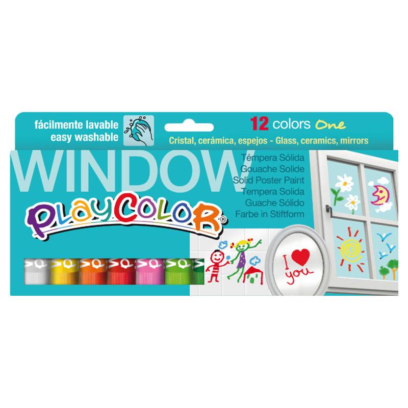 مجموعة ألوان للأطفال عدد 12 بلاي كلر Playcolor Window One Colours