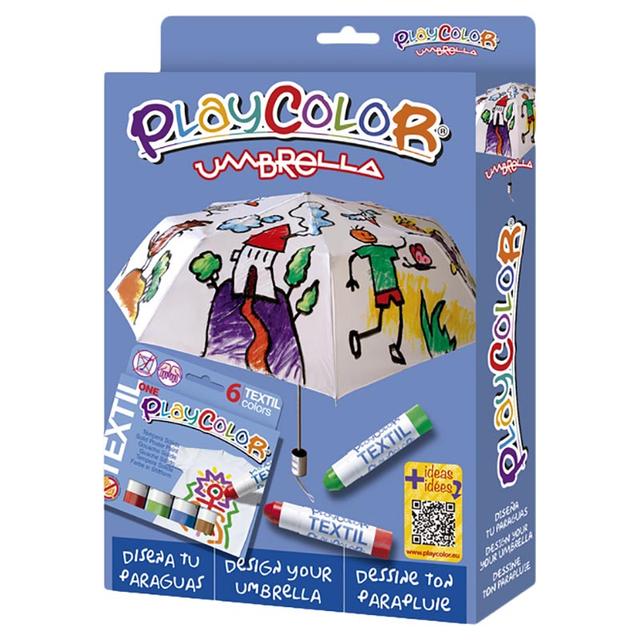 مجموعة ألوان للأطفال بلاي كلر Playcolor Art & Craft Umbrella Colour Pack - SW1hZ2U6OTI0MzM1