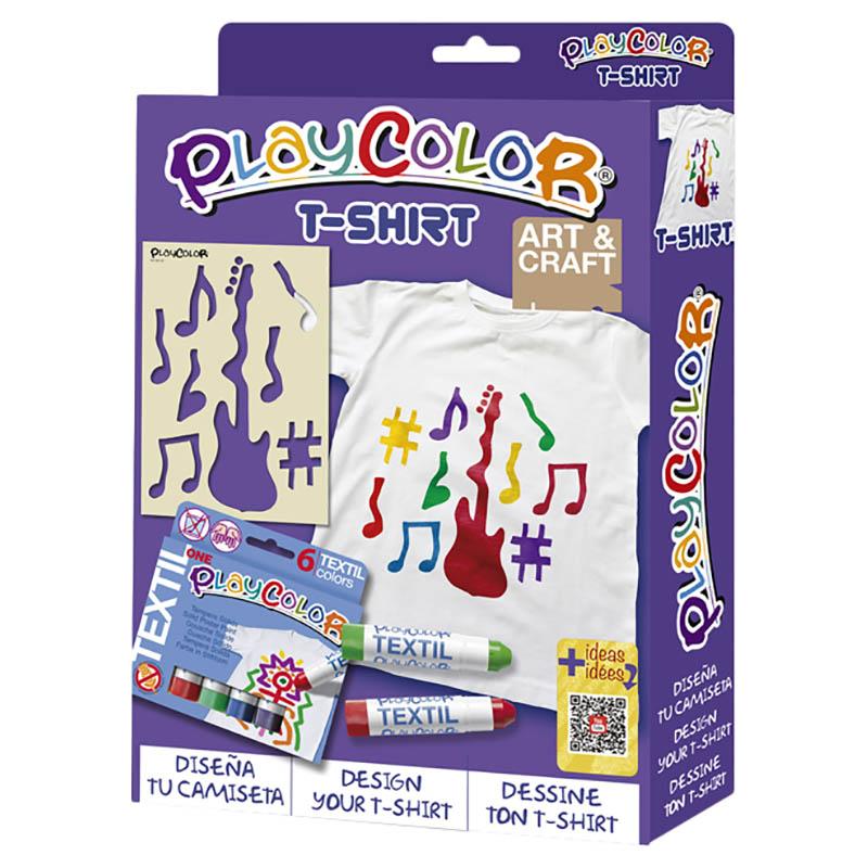 مجموعة ألوان للأطفال بلاي كلر Playcolor Art & Craft T-Shirt Colour Pack