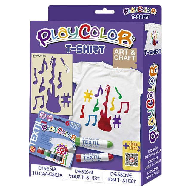 مجموعة ألوان للأطفال بلاي كلر Playcolor Art & Craft T-Shirt Colour Pack - SW1hZ2U6OTI0MzE1