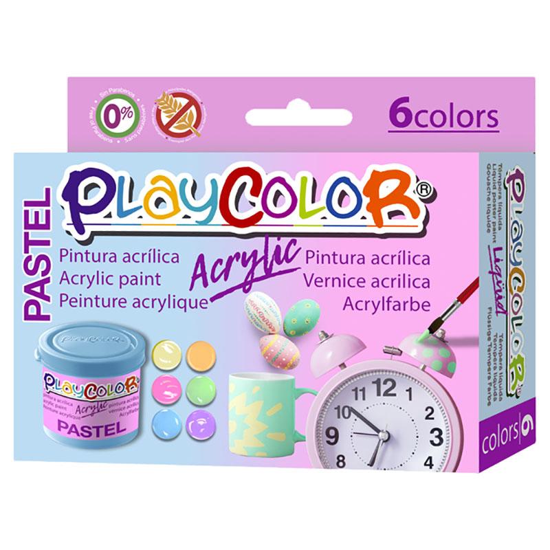 ألوان اكريليك للأطفال 40 مل بلاي كلر Playcolor Acrylic Pastel Colour