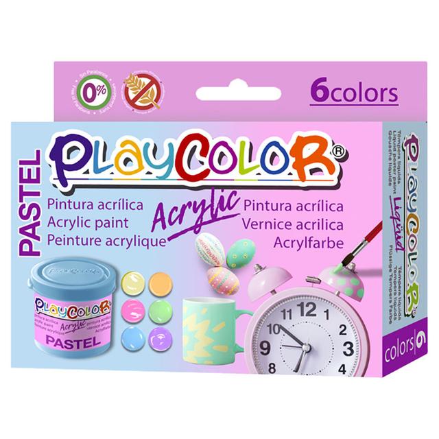 ألوان اكريليك للأطفال 40 مل بلاي كلر Playcolor Acrylic Pastel Colour - SW1hZ2U6OTI0MjMy