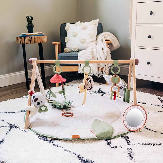 Gymini Tiny Love Boho Chic - Palestrina Neonato Con 20 Attività, Tappeto Imbottito E Arco In Legno - Foto 14
