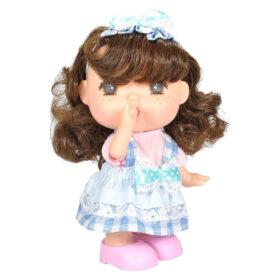 دمية للأطفال 6 انش فتاة سمراء جيجي صغيرة لوتس أزرق Lotus  Gege Vinyl-Bodied Mini Brunette Girl Doll