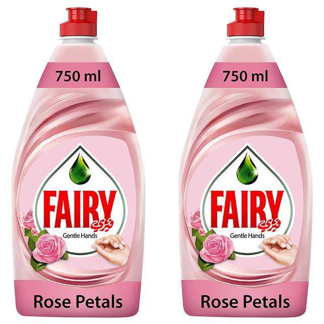 سائل غسيل أطباق فيري قطعتين Fairy Rose Petals Dish wash Liquid 750ml Pack of 2 - SW1hZ2U6OTM2ODA5