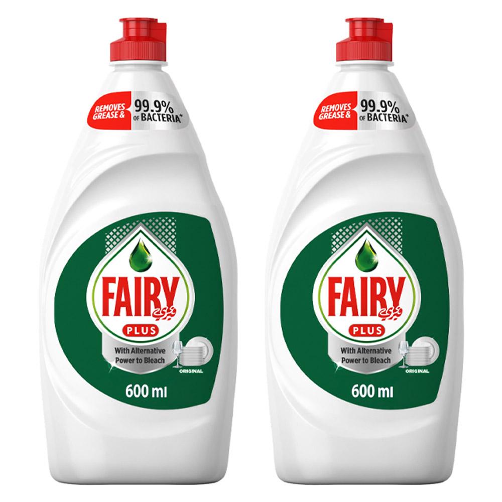 سائل غسيل أطباق فيري قطعتين Fairy Plus Original Dishwashing Liquid Soap 2 x 600ml