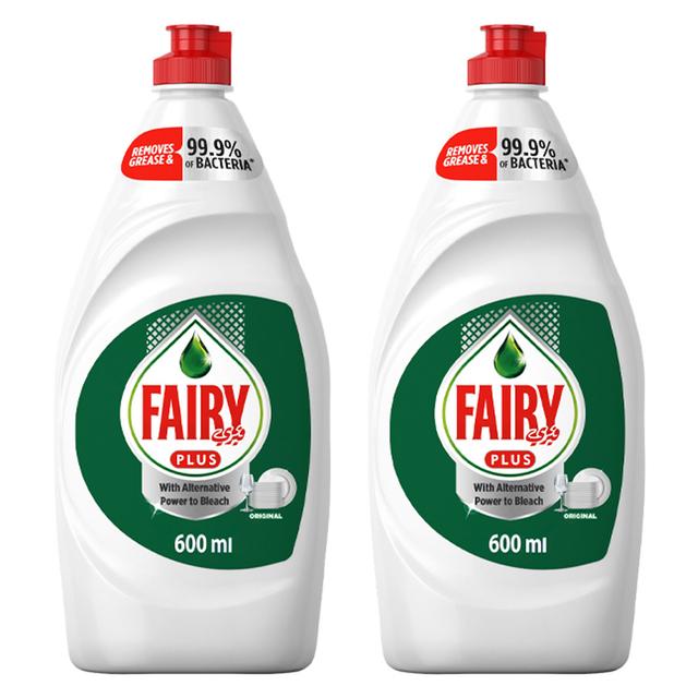سائل غسيل أطباق فيري قطعتين Fairy Plus Original Dishwashing Liquid Soap 2 x 600ml - SW1hZ2U6OTM2ODQ5