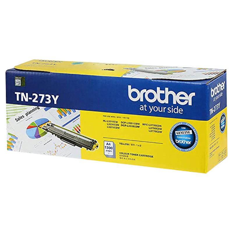 حبر طابعات أصفر 1400 صفحة لطابعة برذر (HL3270CDW) Brother TN-273Y Yellow Toner Cartridge