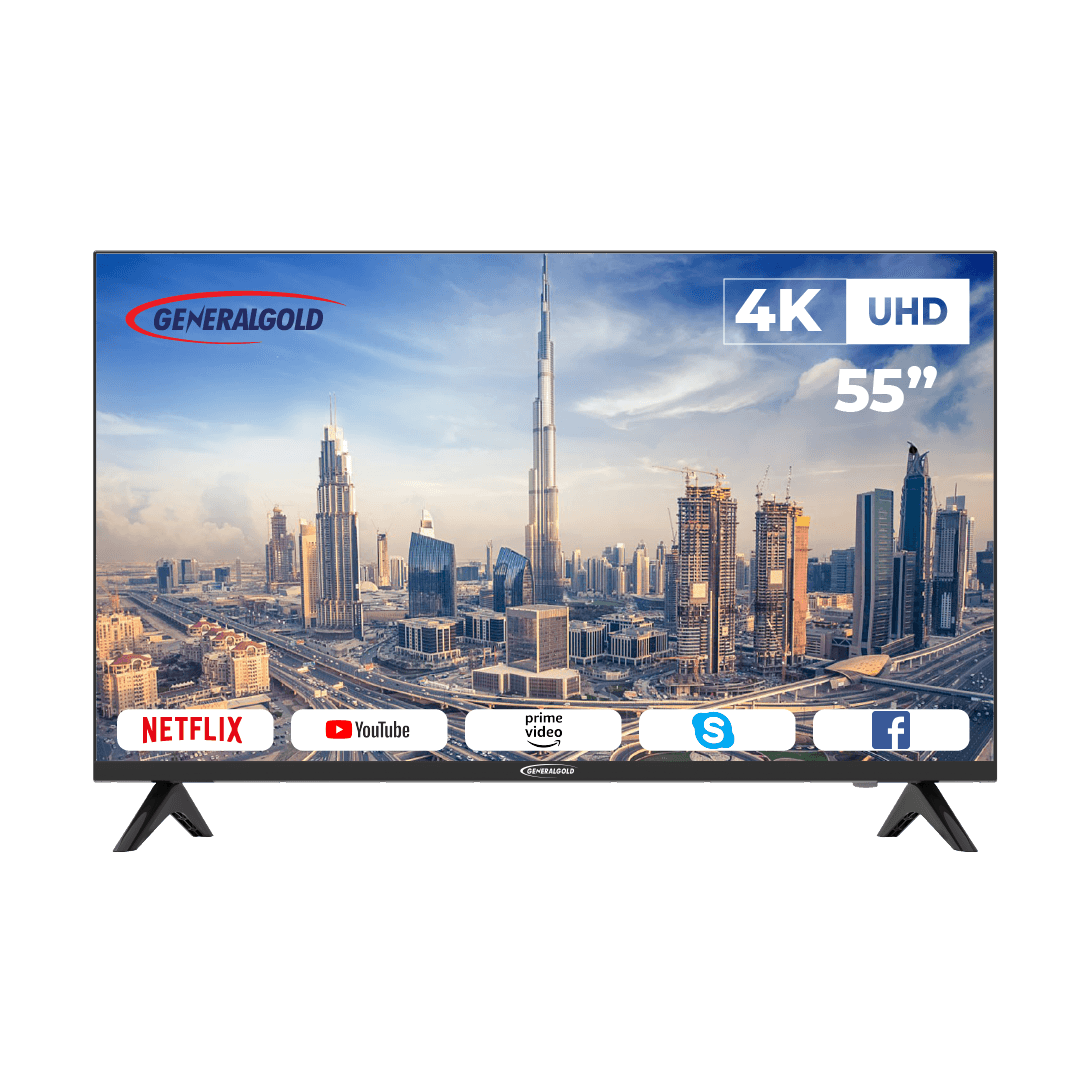 تلفزيون 55 بوصة جنرال جولد General Gold 55-Inch 4K UHD Smart TV