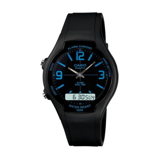 ساعة كاسيو رقمية أنالوغ رجالي CASIO Analog - Digital Men Watch AW-90H-2BVDF - SW1hZ2U6OTUyOTkx