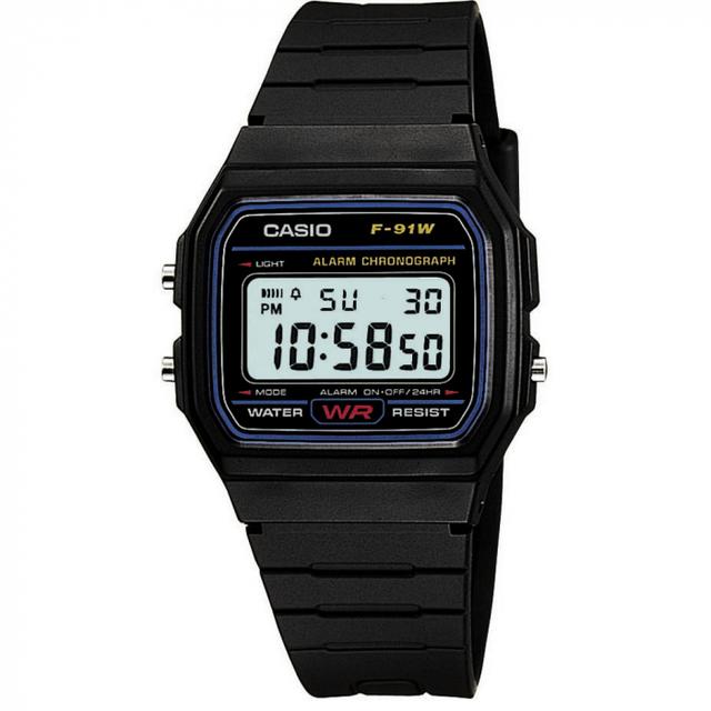 ساعة كاسيو رقمية للجنسين CASIO Vintage Unisex Watch F-91W-1DG - SW1hZ2U6OTUzMDA2