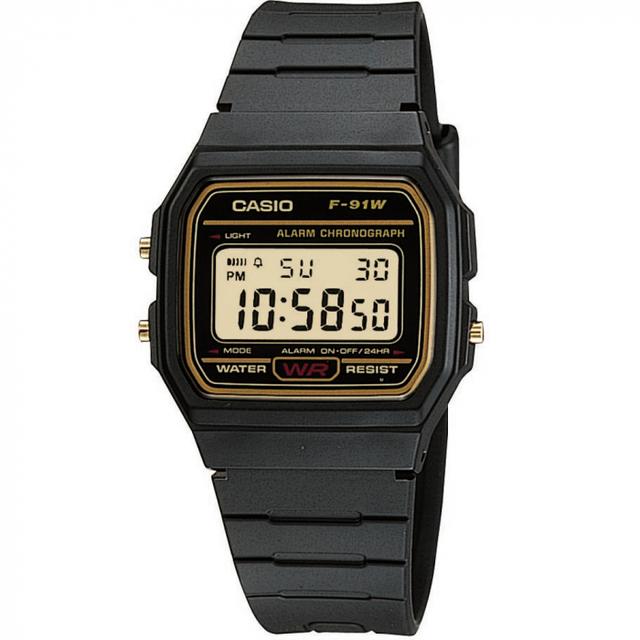 ساعة كاسيو رقمية للجنسين CASIO Vintage Unisex Watch F-91WG-9QDF - SW1hZ2U6OTUzMDEy