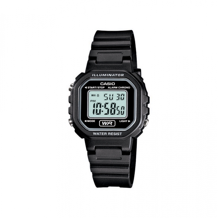 ساعة كاسيو رقمية للجنسين أسود CASIO Digital Unisex Watch LA-20WH-1ADF - 1}