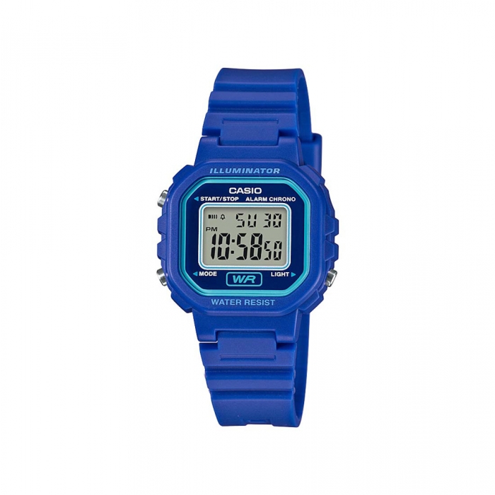 ساعة كاسيو رقمية للجنسين أزرق CASIO Digital Unisex Watch LA-20WH-2ADF - 1}