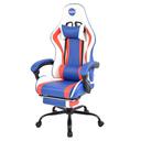 Nasa Discovery Gaming Chair With Blue & Red Strips - White - SW1hZ2U6OTU3MjQ4