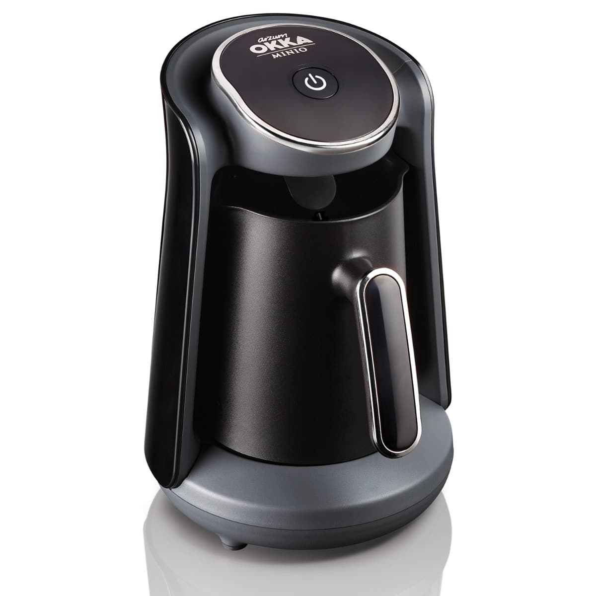 okka Arzum OKKA Minio Turkish Coffee Maker, Black & Chrome, OK004-K