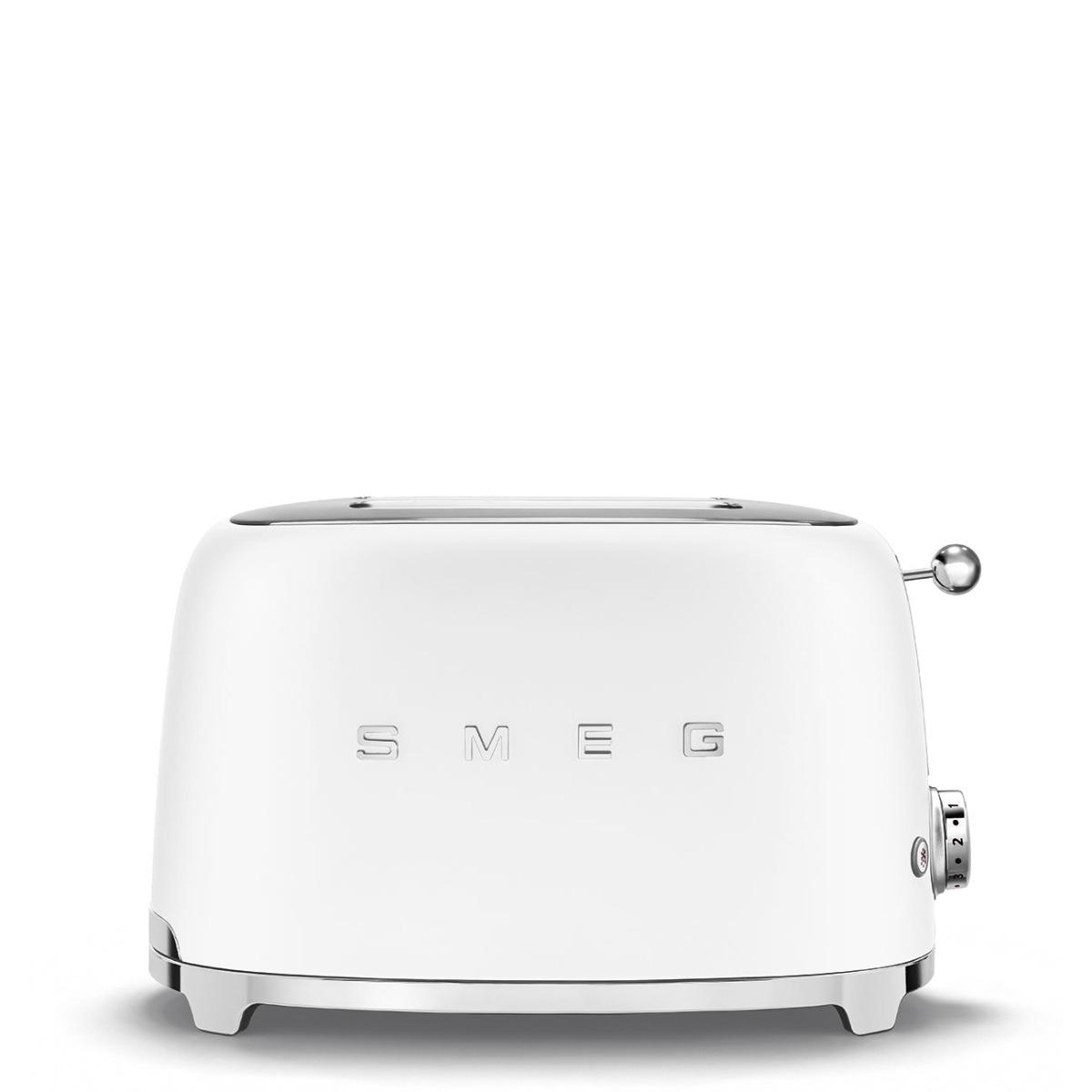 توستر كهربائي سميج ريترو 2 شريحة 950 واط أبيض Smeg 2 Slice Toaster