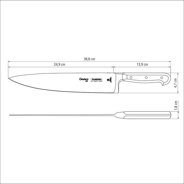 سكين الشيف 10 انش ترامونتينا Tramontina Chef's Knife - SW1hZ2U6OTYzNDM1