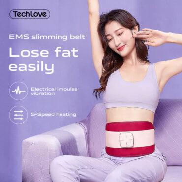 حزام تخسيس و جهاز مساج وتدليك الخصر والبطن تيك لوف Tech Love Slimming Belt Fat Removal Machine