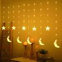 زينة رمضان للبيت مع إضاءة 5 متر Toby's Ramadan Moon Star Led Decor Light - SW1hZ2U6OTg3Nzgy