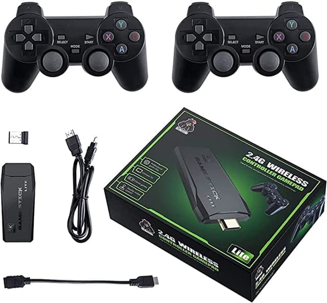 وحدة تحكم ألعاب كلاسيكية ريترو جيمز 10000 لعبة Nano Classic M8 Game Stick 4K Game Console with Two 2.4G Wireless Console - SW1hZ2U6OTg0OTk2