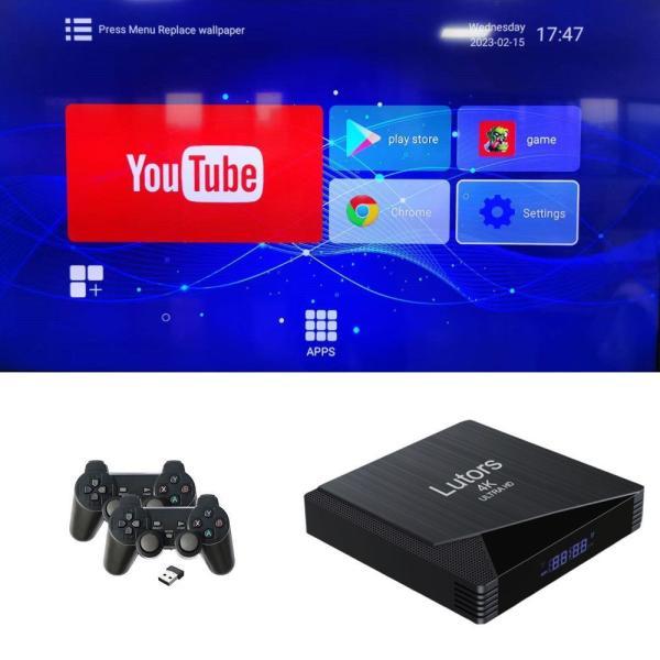 وحدة تحكم ألعاب كلاسيكية 4K ورسيفر ذكي لوتورز Lutors 2.4G Wireless Controller Gamepad Tv Game Box S - SW1hZ2U6MTA2MzU0MA==