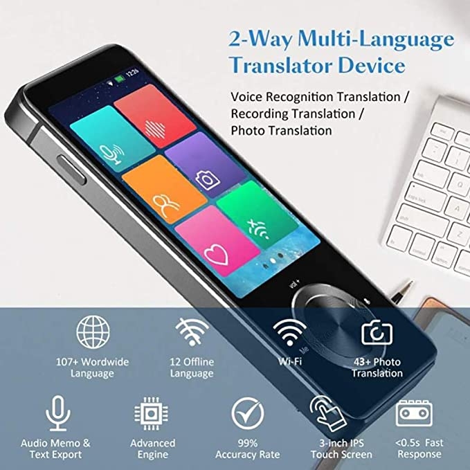 جهاز ترجمة فورية ذكي 107 لغة Smart Instant Voice Translator M9 Real-time Translation