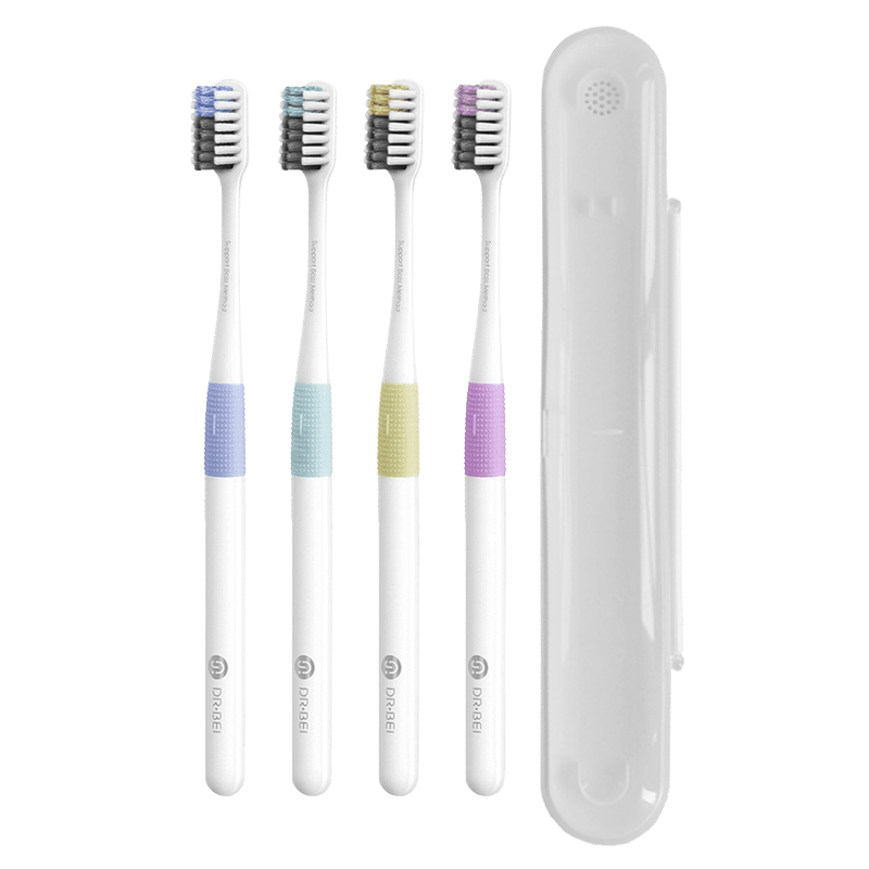 فرشاة اسنان شاومي دكتور بي 4 قطع Xiaomi Mijia Dr Bei Toothbrush Set Multi Color