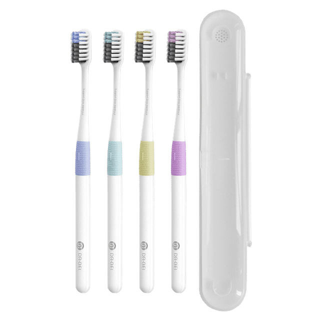 فرشاة اسنان شاومي دكتور بي 4 قطع Xiaomi Mijia Dr Bei Toothbrush Set Multi Color - SW1hZ2U6MTA2MzI5NA==