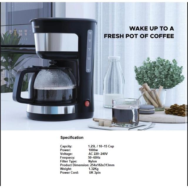 الة قهوة مقطرة 1000 واط 1.25 لتر LePresso Drip Coffee Maker - SW1hZ2U6OTkwMjQ2