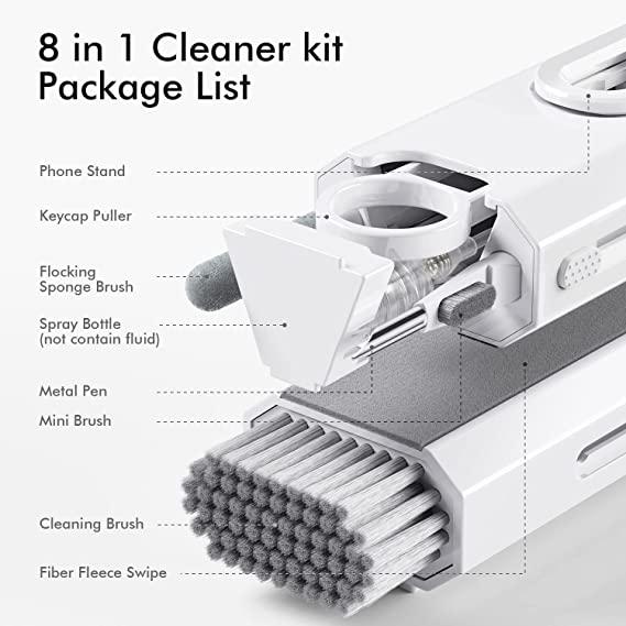 ادوات تنظيف الجوال والسماعة جرين Green Lion 8 in 1 Beauty Cleaning Kit - SW1hZ2U6MTMzNzgyMA==