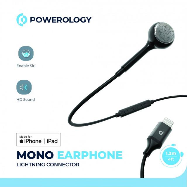 Powerology Mono Earphone Lightning Connector - SW1hZ2U6MTM1NzM3NQ==