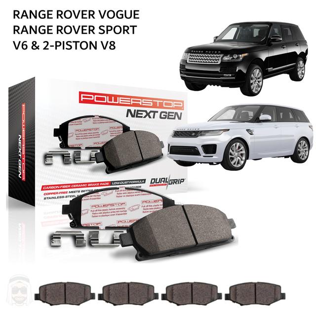 Range Rover Vogue and Sport V6 and V8 (2-piston) - Carbon Fiber Ceramic Brake Pads by PowerStop NextGen - SW1hZ2U6MTkxOTc3Mg==