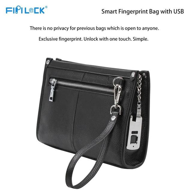 حقيبة يد رجالية بالبصمة Fiplock Men's Leather Fingerprint Bags - SW1hZ2U6MTM1NDUyMw==