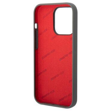 كفر ايفون 14 برو max سيليكون مرسيدس اي ام جي رمادي وأحمر  AMG Liquid Silicone Case For iPhone 14 Pro Max