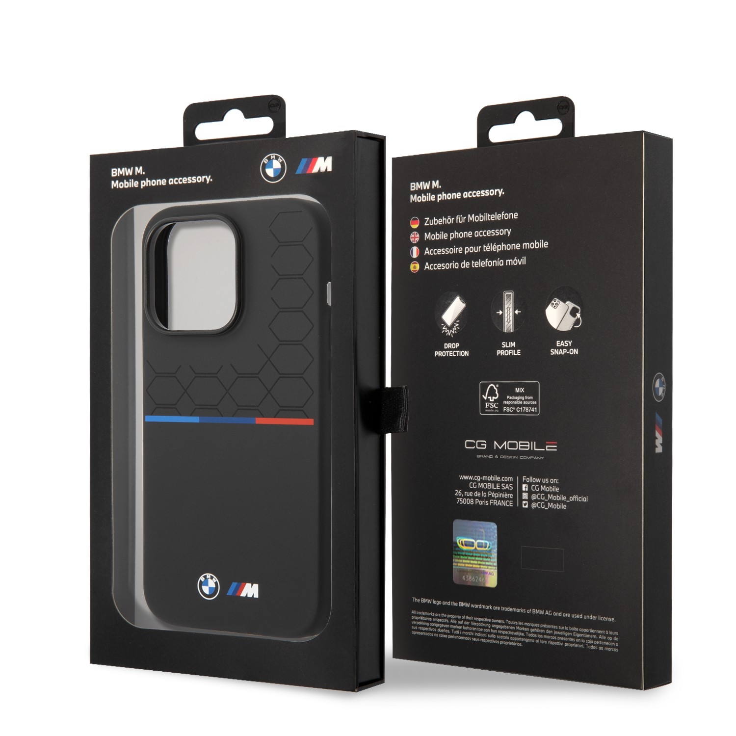 كفر جوال ايفون 14 برو ماكس سيليكون أسود بي ام دبليو BMW M Collection Liquid Silicone Case For iPhone 14 Pro Max