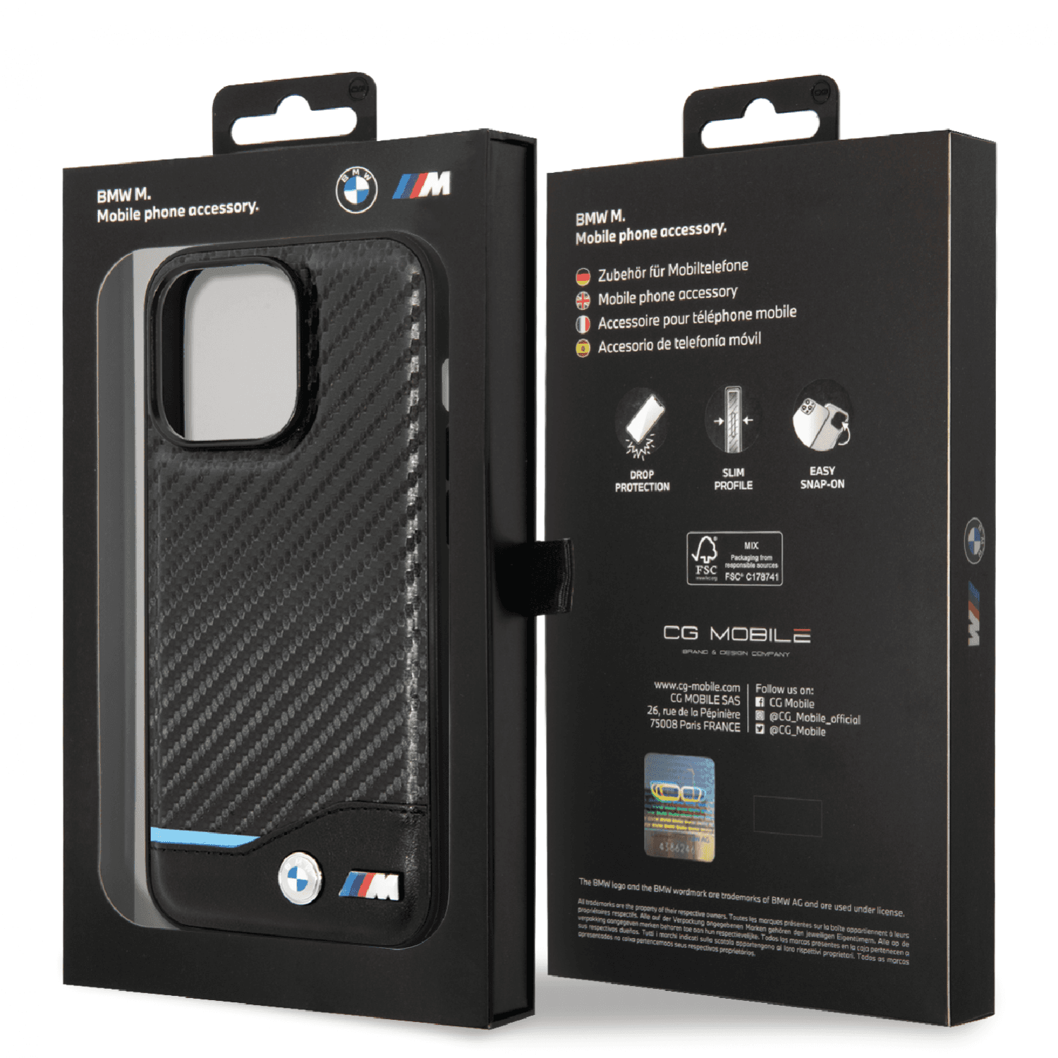 كفر جوال أيفون 14 برو ماكس ماج سيف كربون بولي يوريثان بي ام دبليو BMW M Collection Magsafe Pu Carbon Case For iPhone 14 Pro Max - cG9zdDoxMzY2MzQ3