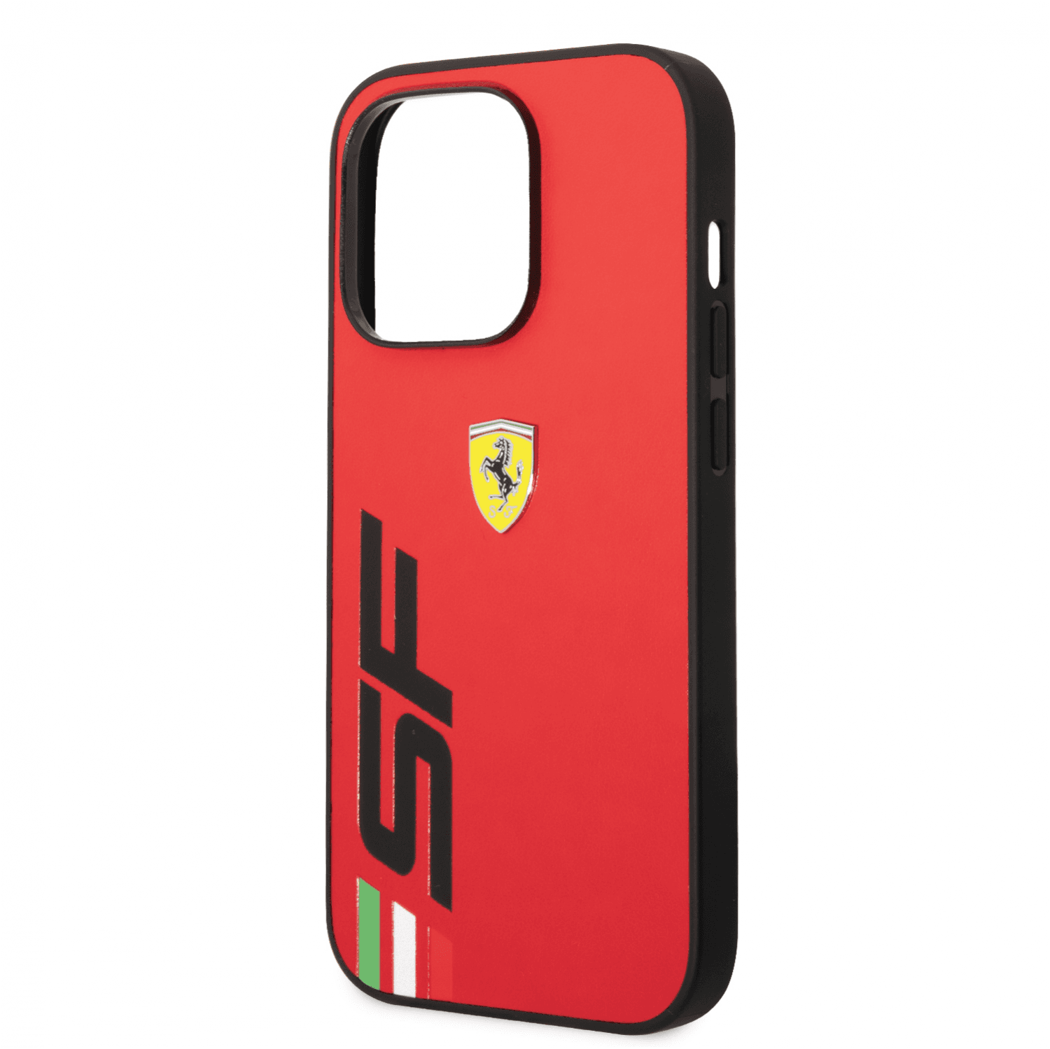 كفر ايفون 14 برو جلد صلب فيراري بيج اس اف أحمر Ferrari Leather Printed Big SF Logo Hard Case - cG9zdDoxMzY4Njgx