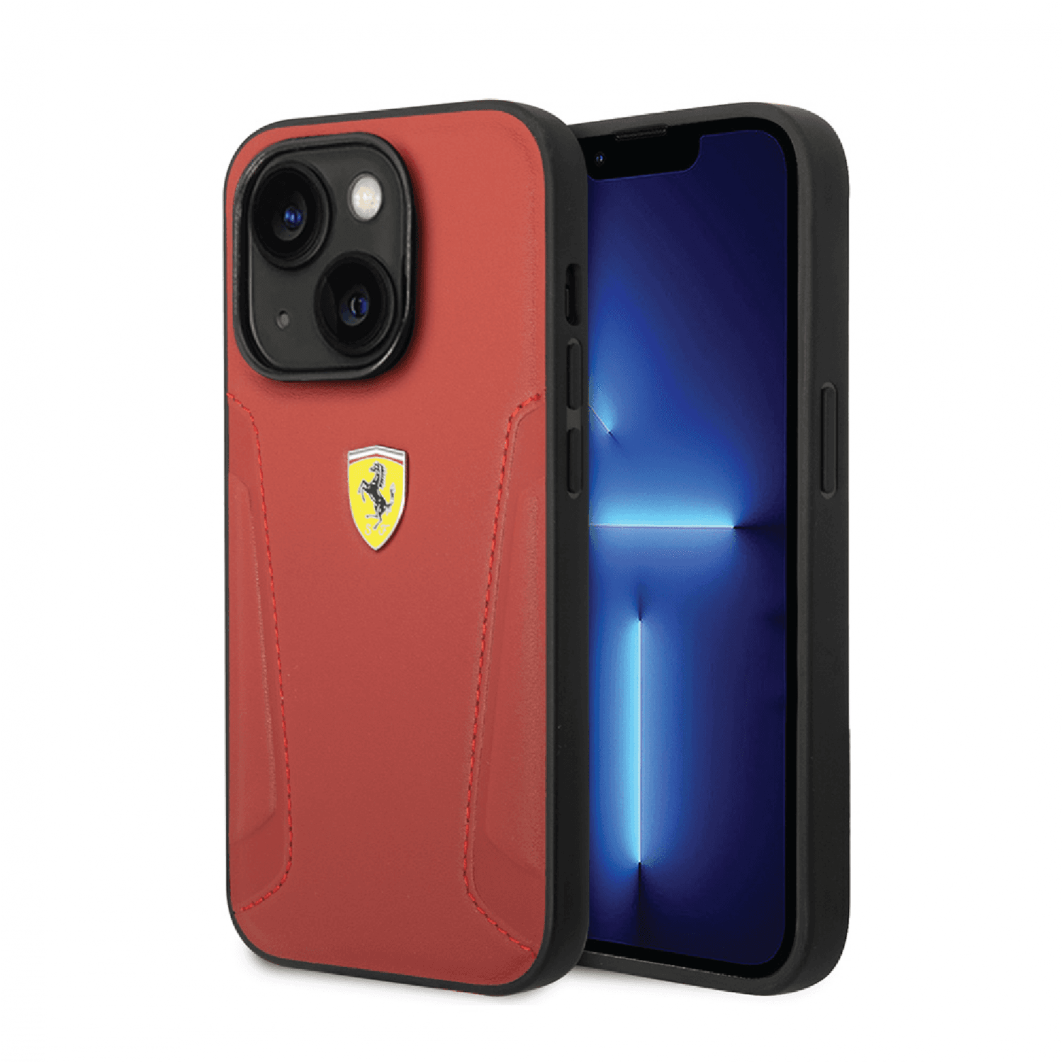 كفر ايفون 14 جلد فيراري أحمر Ferrari Leather Case With Hot Stamped Sides - cG9zdDoxMzY3Njk4