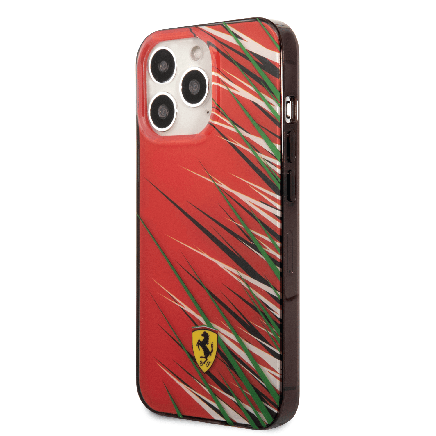 كفر ايفون 14 برو ماكس بولي كربون وسيلكون طباعة مزدوجة فيراري أحمر Ferrari PC/TPU Case With Double Layer Grass Print - cG9zdDoxMzY5NDE3