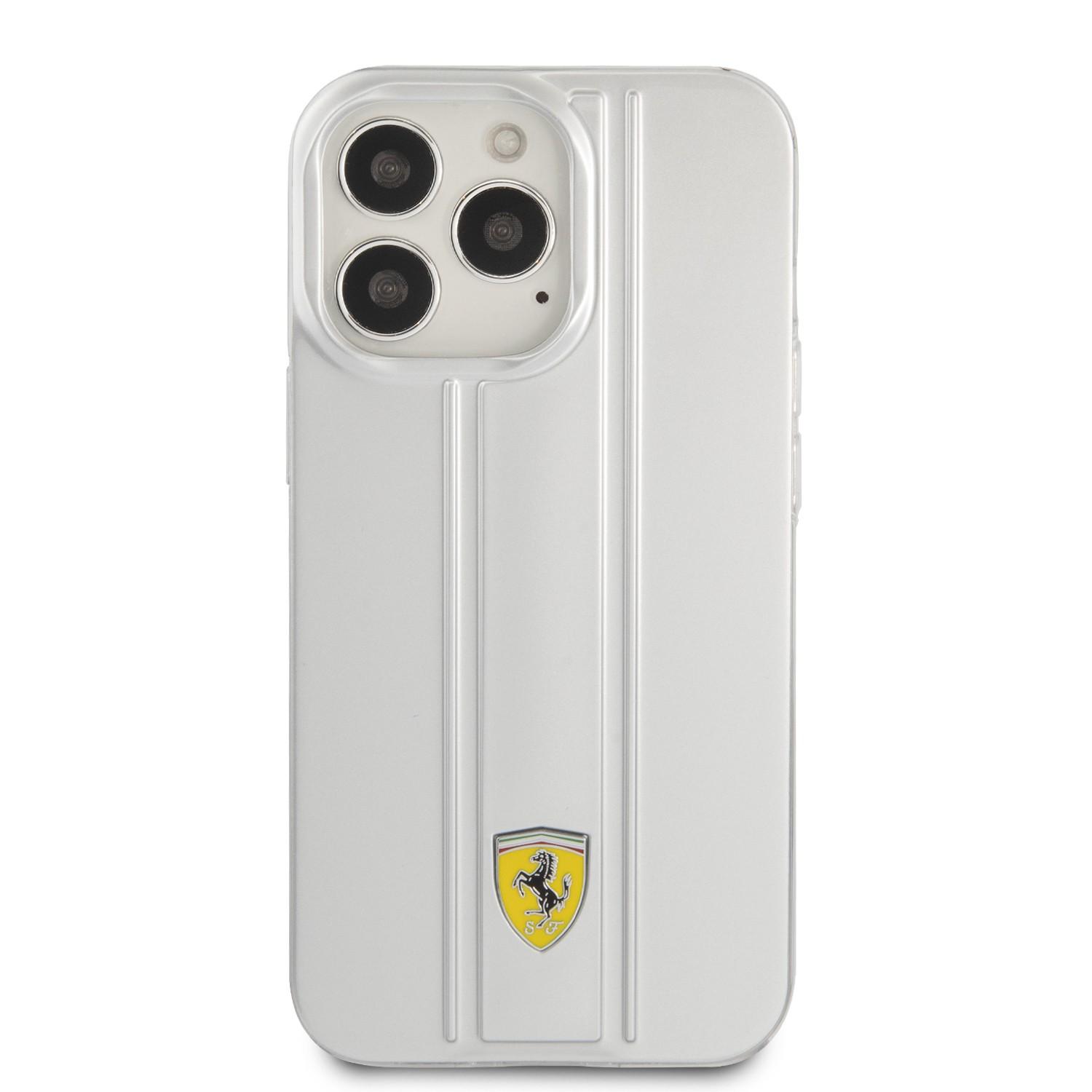كفر ايفون 13 برو صلب بولي كربون فيراري شفاف Ferrari PC/TPU Transparent Hard Case - cG9zdDoxMzY3MjE5