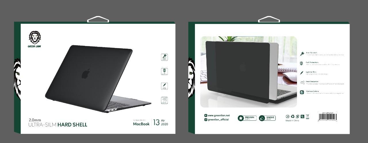 كفر لاب توب متوافق مع ماك بوك برو 14 كربون رمادي جرين Green Ultra-Slim Hard Shell Case 2.0mm for Macbook Pro 14" 2021 Gray - cG9zdDoxMzcwNDY3
