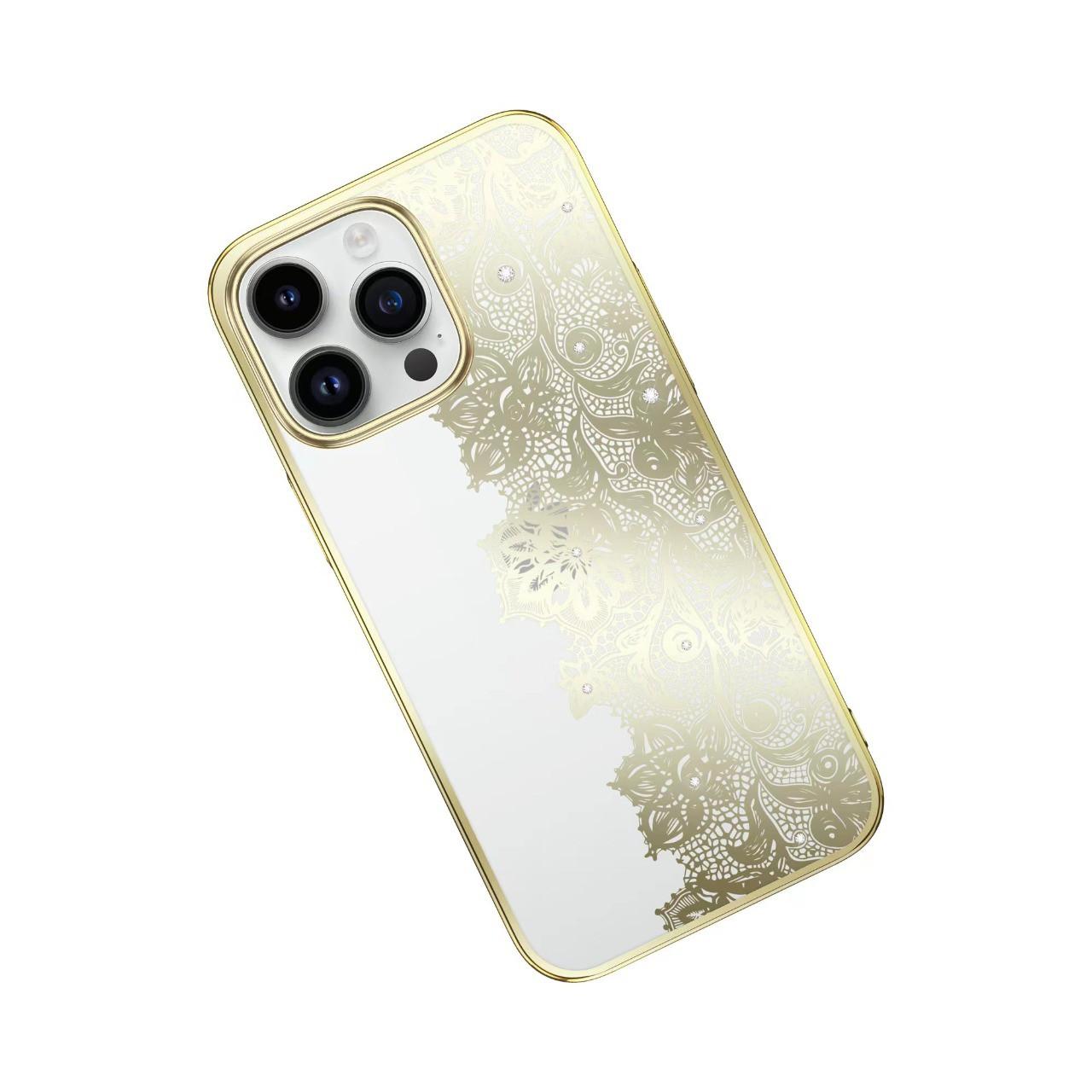 كفر ايفون 13 برو ماكس ذهبي غرين Green Lion Nature 2 Butterfly Case for iPhone 14 Pro Max Gold - cG9zdDoxMzc3NTIw