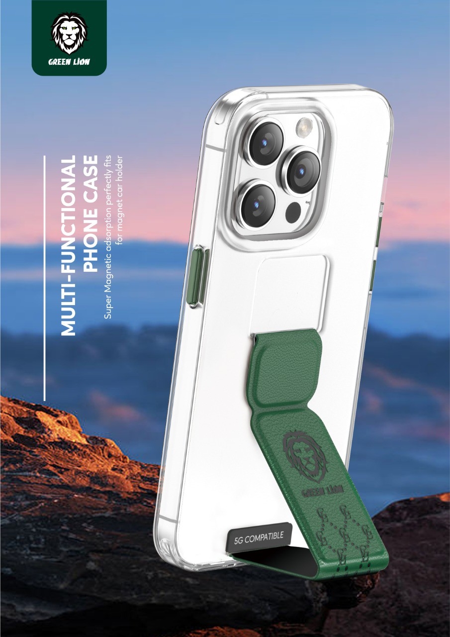 كفر ايفون 14 برو ماكس بنفسجي جرين ليون Green Lion Series 9 Clear Case for iPhone 14 Pro Max Purple