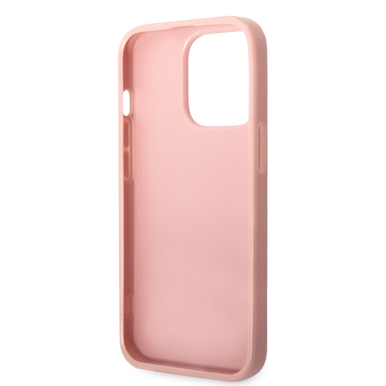 كفر ايفون 14 برو زهر جيس Guess PC/TPU Glitter Script Hard Case for iPhone 14 Pro Pink - cG9zdDoxMzg1MTQ5