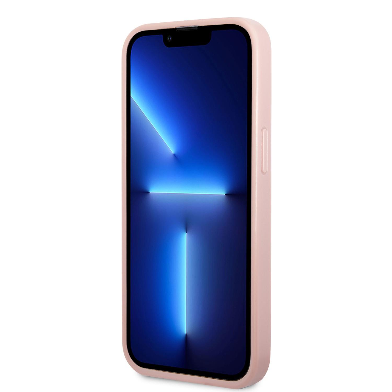 كفر ايفون 14 برو زهر جيس Guess PC/TPU Glitter Script Hard Case for iPhone 14 Pro Pink - cG9zdDoxMzg1MTUx