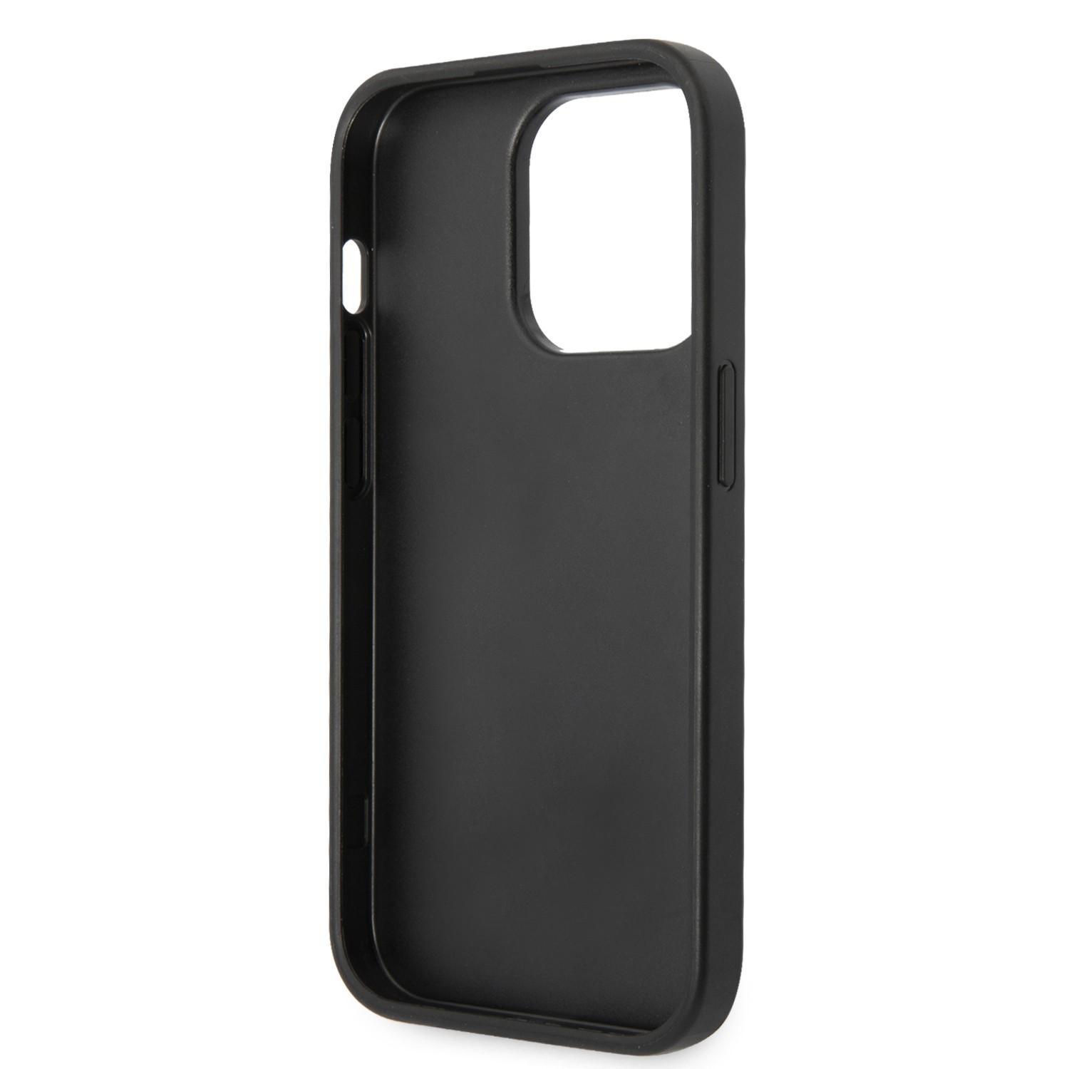 كفر ايفون 14 برو أسود جيس Guess PU Saffiano Hard Case for iPhone 14 Pro Black - cG9zdDoxMzg0MzU4
